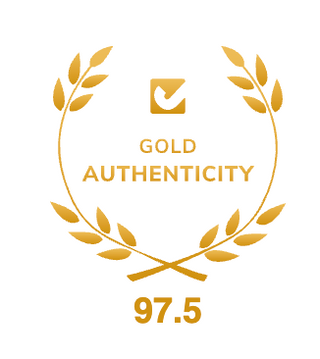 Gold authenticity badge
