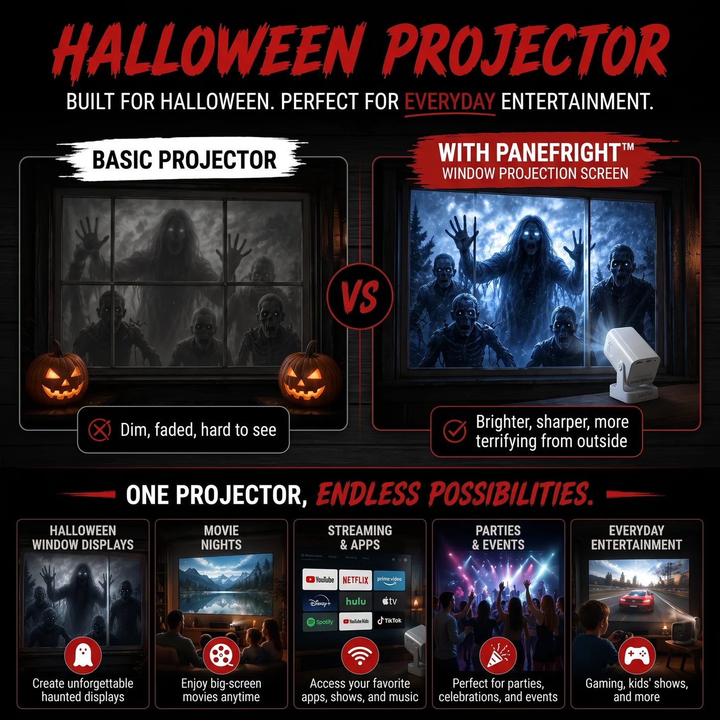 HALLOWEEN WINDOW PROJECTOR